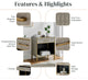 Arista Faux Shagreen Side/ End Table