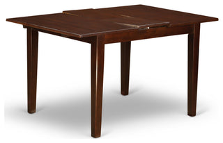 5Pc Dining Set, Rectangle Table, Butterfly Leaf, Four Chairs, Mahogany