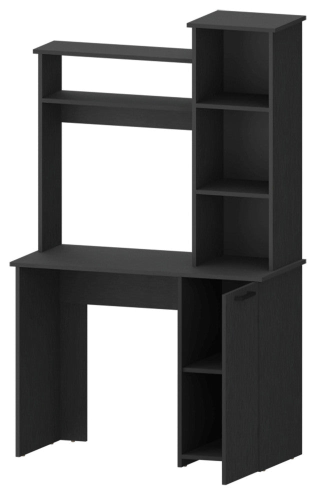 Rumford Computer Desk with Hutch and 3-Tier Storage Shelves