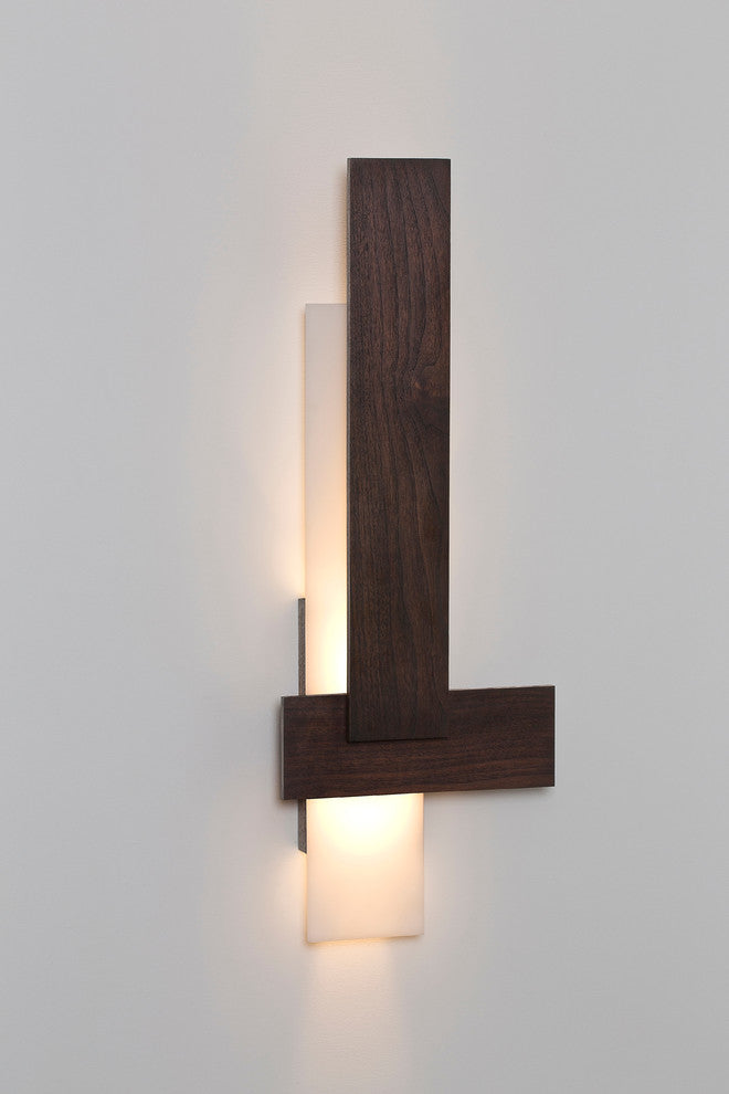 Sedo LED Wall Sconce, Dark Stained Walnut