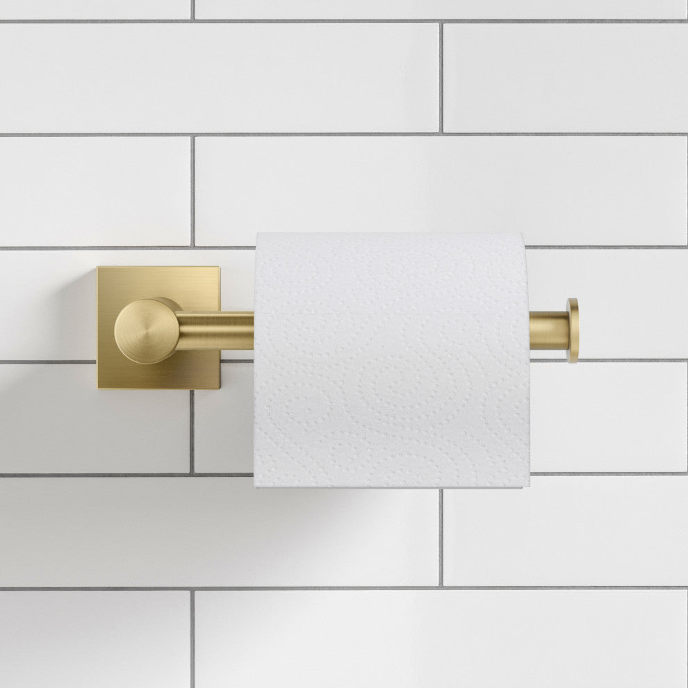 Ventus Bathroom Toilet Paper Holder, Brushed Gold