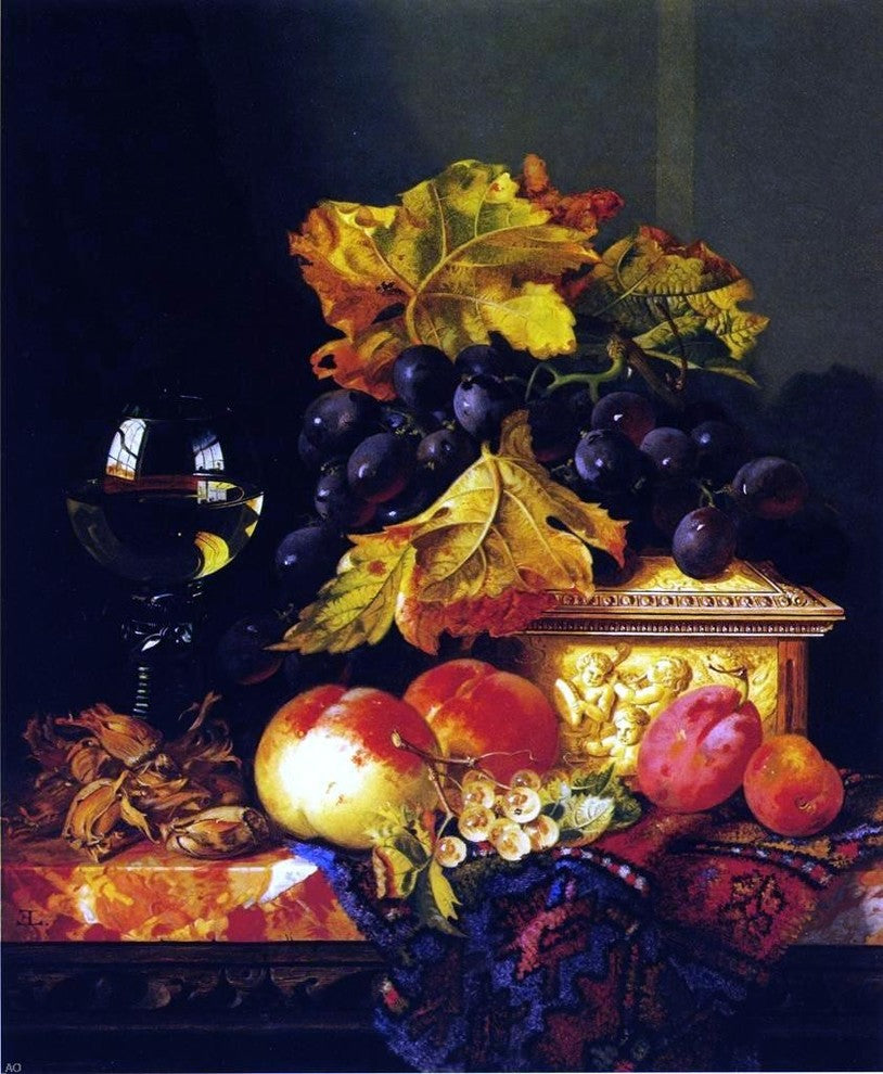 Edward Ladell Black Grapes on a Carved Ivory Box Wall Decal