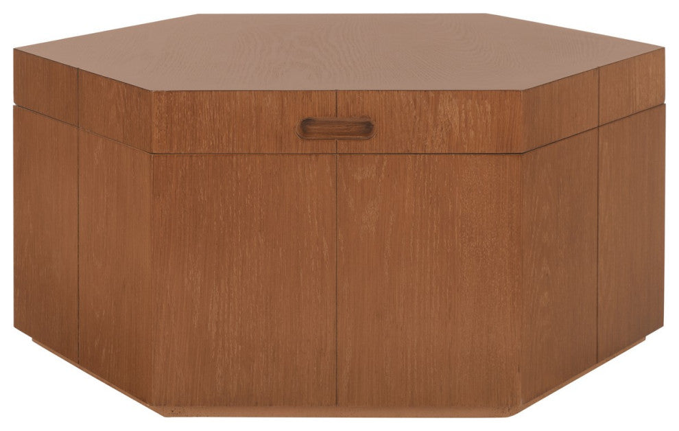 Safavieh Rafaela Hexagon Coffee Table, Natural Brown, Natural Brown