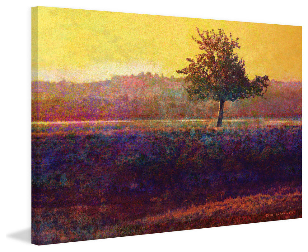 "Lone Tree Sunset" Painting Print on Canvas by Chris Vest