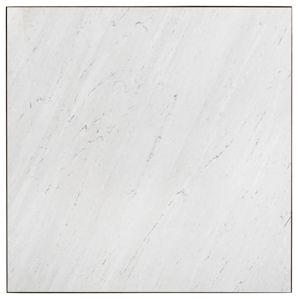 Vero Coffee Table, Rustic Bronze, White Marble