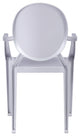 Modern Classics Clear Arm Chair, Silver