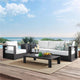 Tahoe Outdoor Patio Powder-Coated Aluminum 3-Piece Set, Gray White