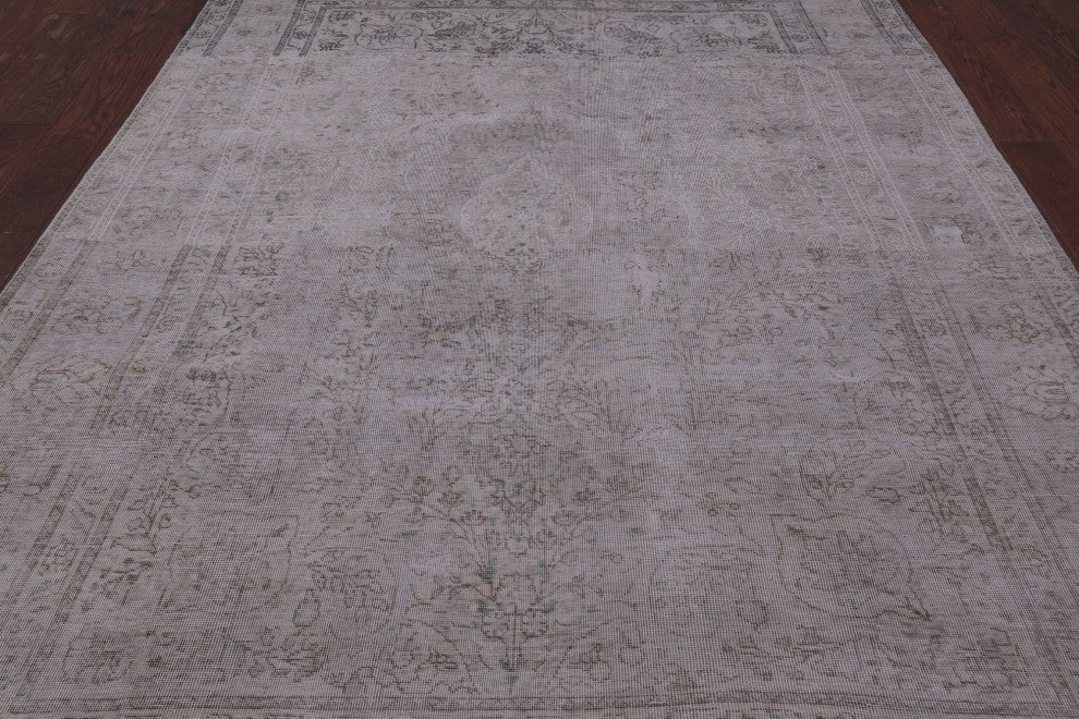 Persian Vintage White Wash Area Rug 6' 8" X 9' 5" Q4654