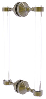 Pacific Grove 12" Back to Back Shower Door Pull, Antique Brass