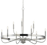 Maxim 14499 Frankie 9 Light 40"W Taper Candle Style Chandelier - Satin Nickel