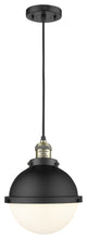 Innovations 201C-BAB-HFS-81-BK Hampden 1 Light 9" Mini Pendant, Matte Black