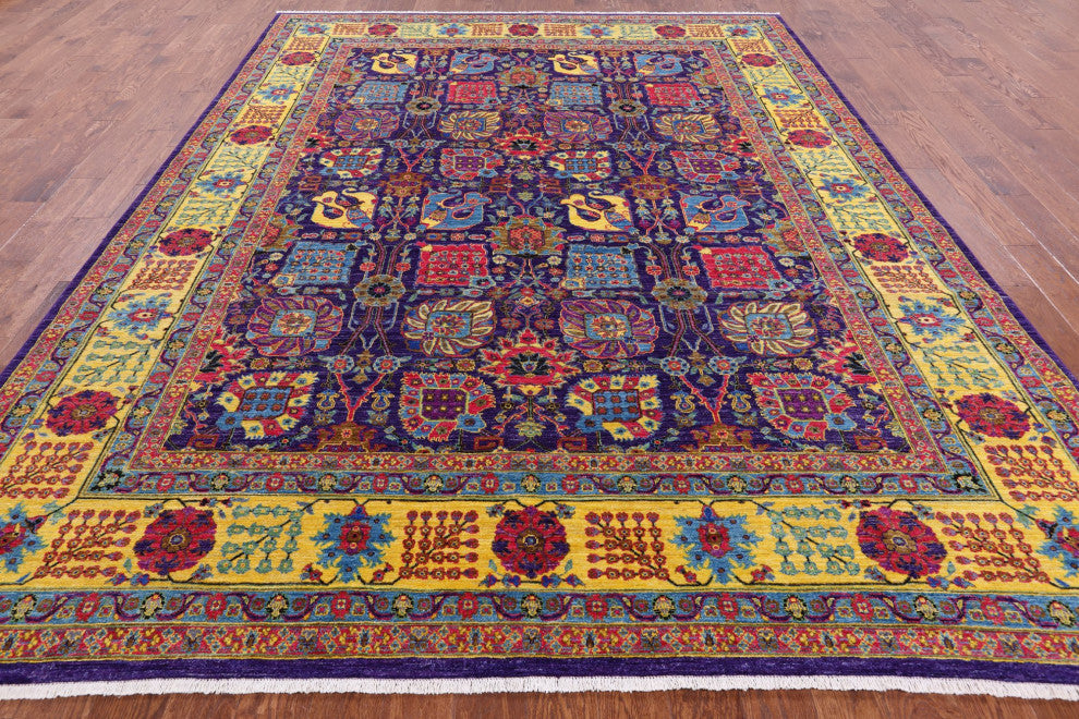 9' 2" X 11' 7" Persian Tabriz Hand Knotted Rug Q4908
