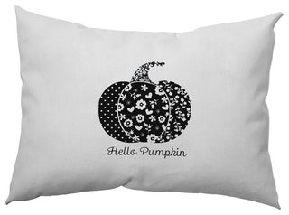 Hello Pumpkin Accent Pillow, Black, 14"x20"