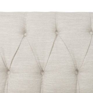 Jelm Contemporary Tufted Loveseat, Beige, 100% Polyester + Birch