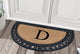 A1HC Half Round 30"x48" Double Door Monogrammed Doormat, D