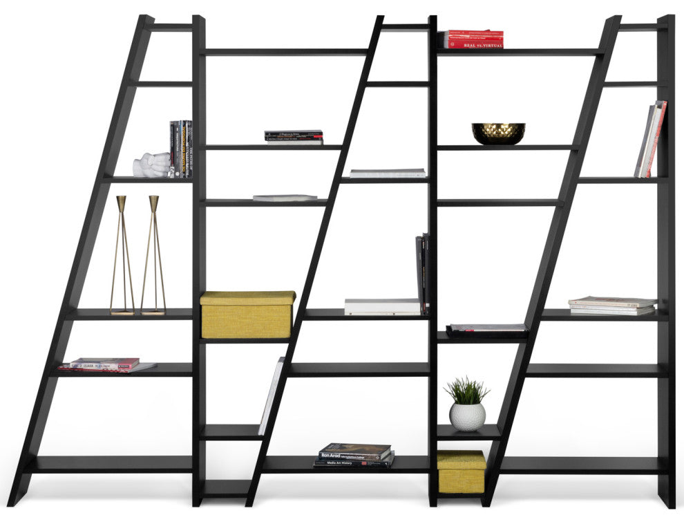 Tema Delta Modern Large Unique Display Shelving, Matte Black