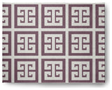 Greek Key Patterned Chenille Rug