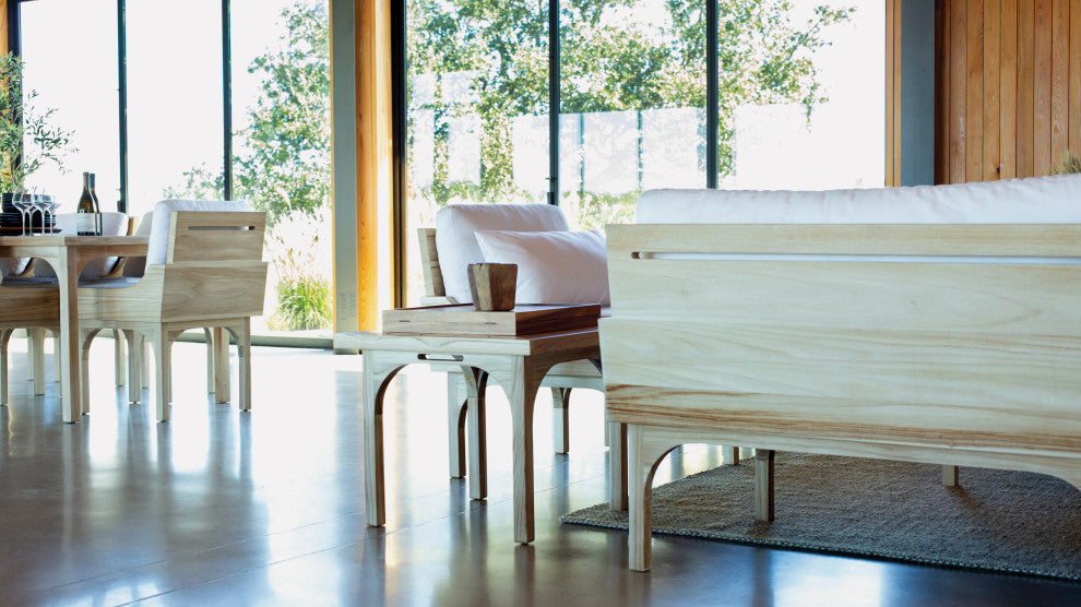 Serenique Sun Bleached Teak Patio Side Table