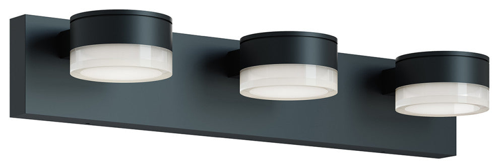 Emma LED Vanity Light, Black, 24"