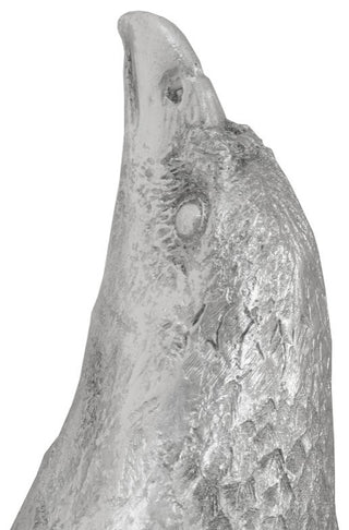Soaring Eagle Wall Art, Resin, Silver Leaf, Large