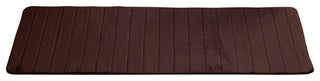 Memory Foam Extra Long Striped Bath Mat, Chocolate