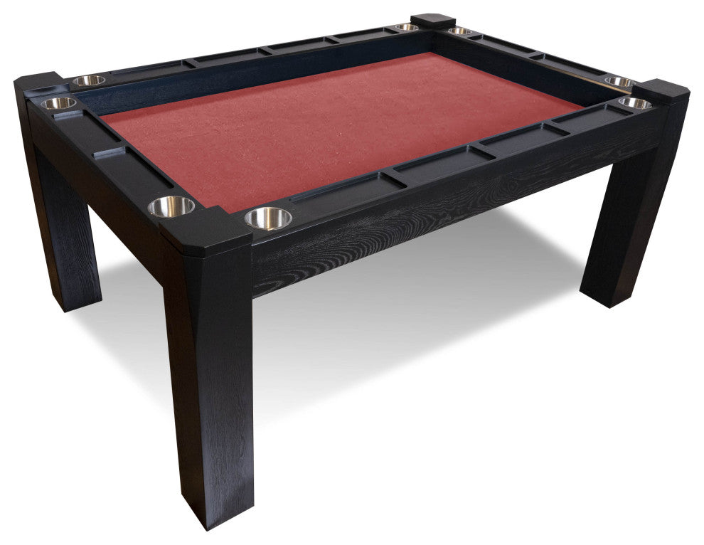 Origins Onyx Game Table, With Dining Top, Red