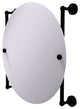 Waverly Place Round Frameless Rail Mounted Mirror, Matte Black