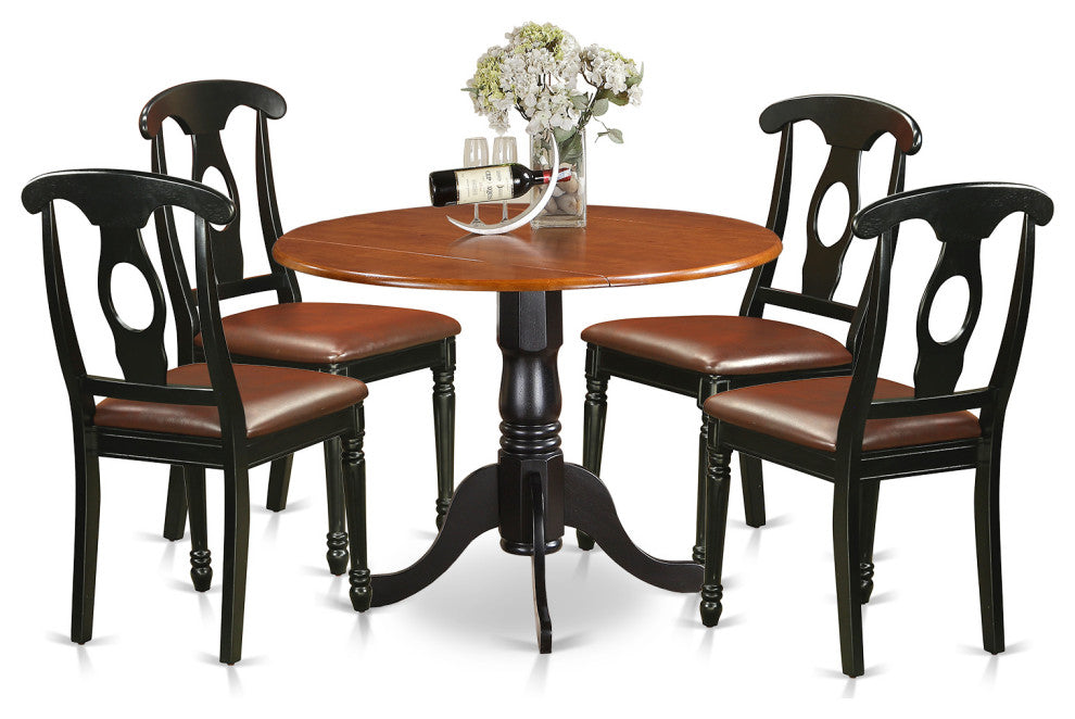 Dlke5-Bch-Lc, 5-Piece Kitchen Table Set, Dining Table and 4 Kitchen Chairs