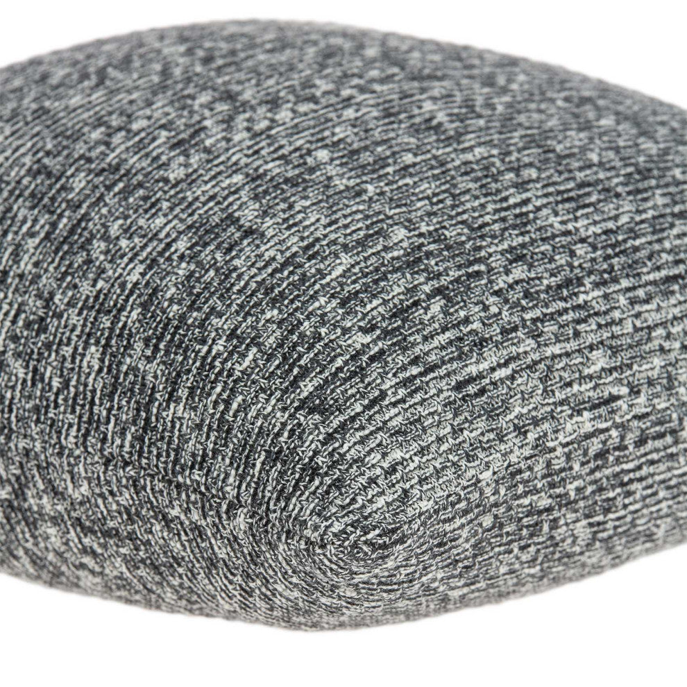 HomeRoots 20" x 7" x 20" Clean Transitional Gray Pillow Cover With Down Insert