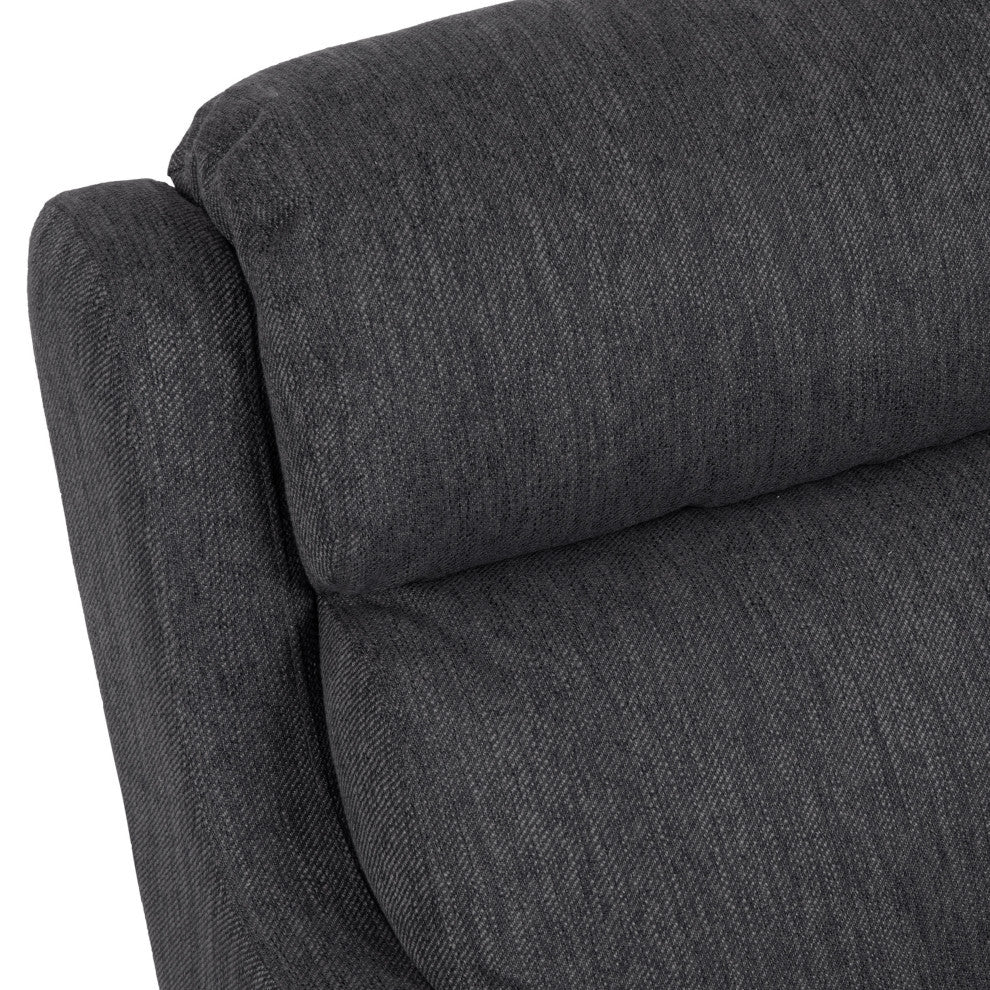 Anson Pillow Tufted Club Chair, Charcoal/Dark Brown, Fabric