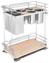Two-Tier Knife Block Pull Out Organizers With Soft Close, 11.75"