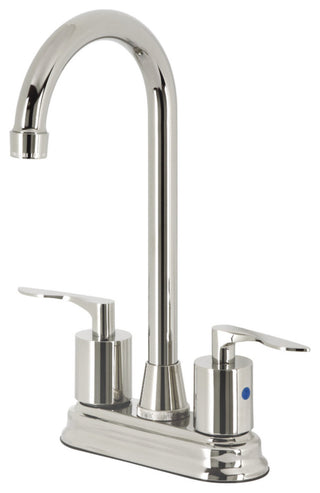 KB8496SVL Two-Handle 2-Hole Deck Mount Bar Faucet, Polished Nickel