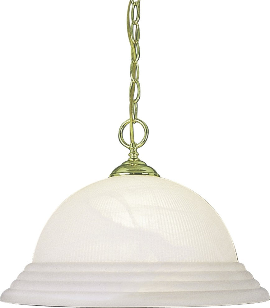 1-Light Interior Pendant, Polished Brass
