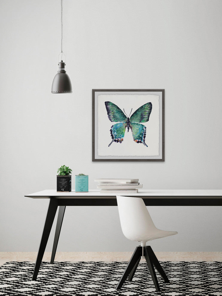 "Watercolor Butterfly" Framed Painting Print, 24"x24"