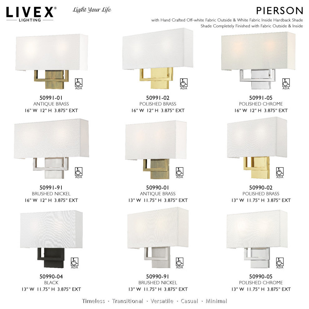 Pierson 2 Light Black ADA Sconce