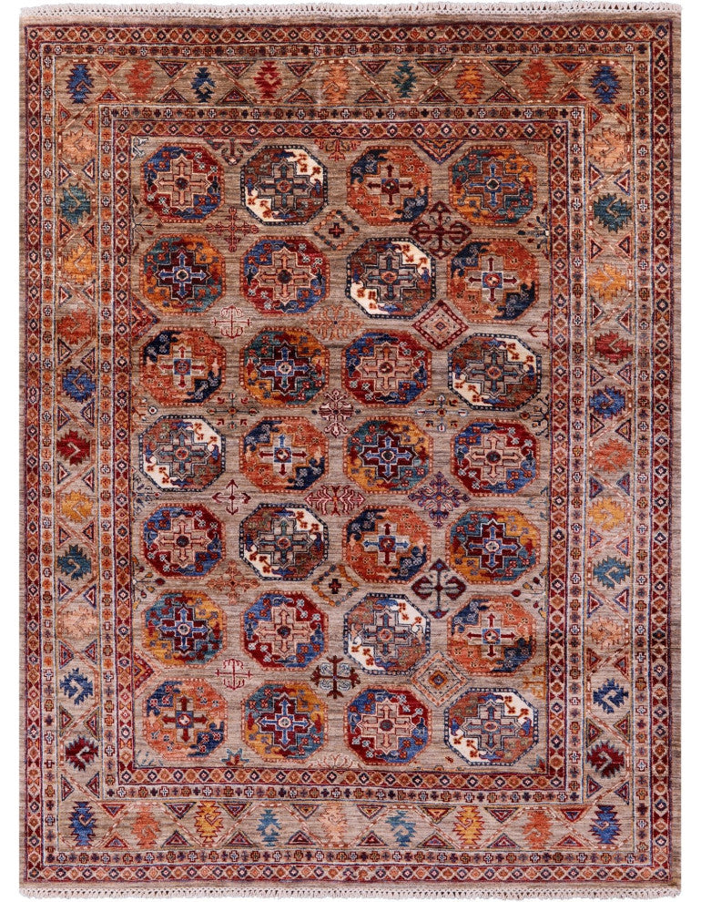 5' 10" X 7' 7" Bokhara Handmade Wool Rug - Q12924