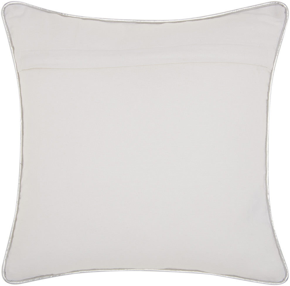 Kathy Ireland E7811 Throw Pillow, White, 14" X 14"
