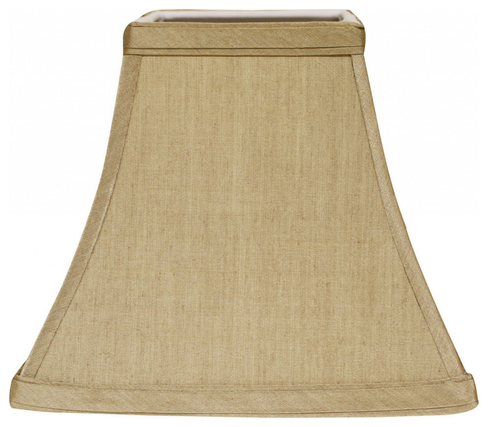 10" Pale Brown Square Bell No Slub Lampshade