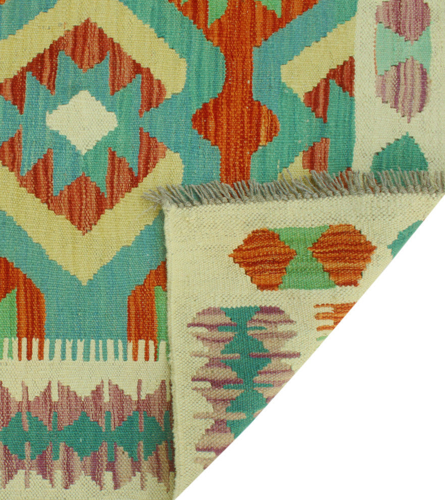 Sangat Kilim Jawid Red/Ivory Runner, 2'8x8'1