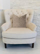 Bubbly Gal Luxury Throw Pillow in Beige Tones, 20"x36" King