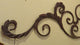 47" Iron Fleur de Lis Wall Grille Topper, Scroll Overdoor Metal Ornate