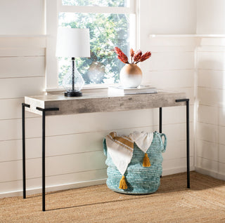 Safavieh Eli Rectangle Console Table, Light Grey/Black