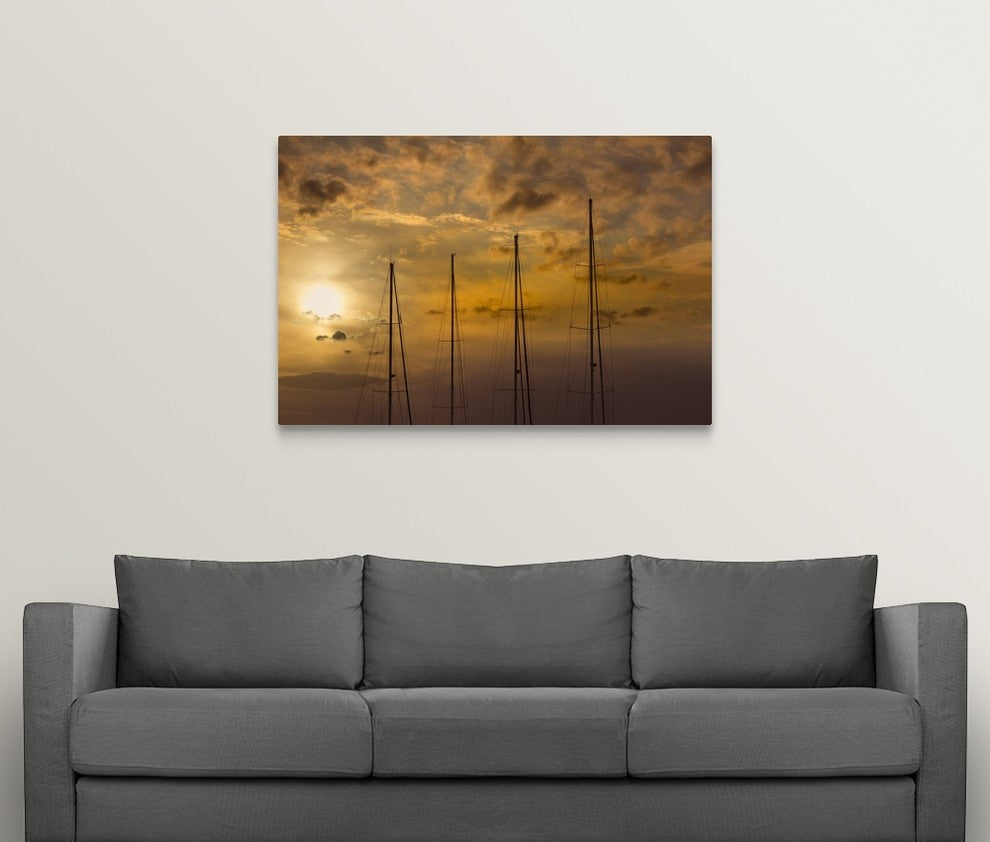 "The Four Sails" Wrapped Canvas Art Print, 48"x32"x1.5"