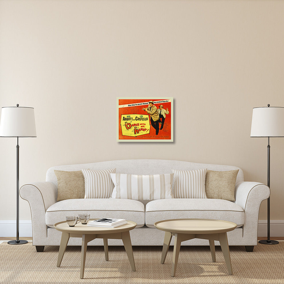 "Abbott & Costello - Dance With Me Henry" Canvas Giclee, 30"x24"