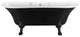 68" Streamline N103BL-WH Clawfoot Tub and Tray With External Drain