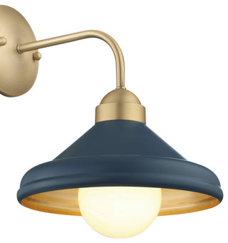 Brooks Matte Navy 10" Wall Sconce Barn Light with Bulb