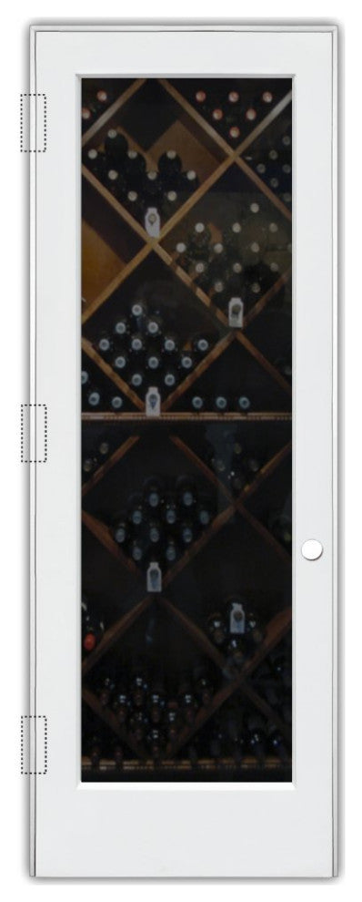 Wine Door - Grape Cluster Grape Ivy - Primed - 28" x 80" - Knob on Right -...