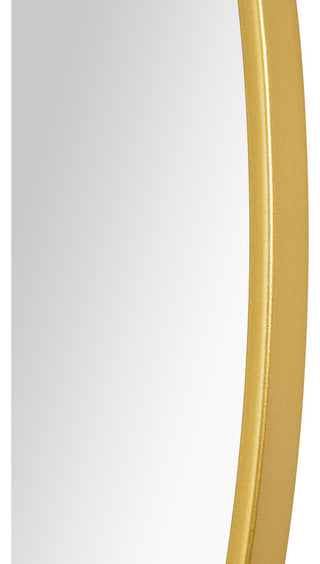 Alegre 30" Round Gold Framed Wall Mirror