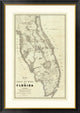 "Map of The Seat of War In Florida, 1838"  by Washington Hood, 33x46"