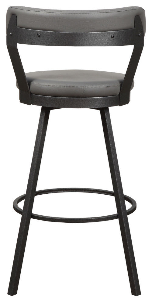 Sonya Pub Height Swivel Stools, Set of 2, Gray